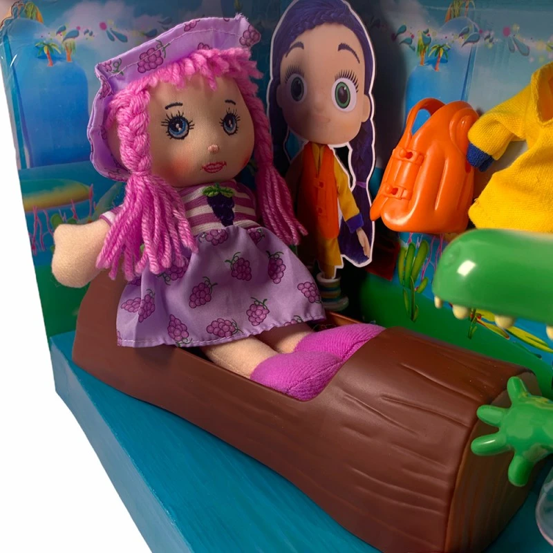 Игрален комплект Chippo Wissper Водния свят 015741 1-47/48/49/53, с една мека кукла 25см, 46см